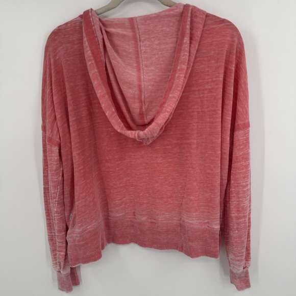 FP Movement Pullover Womens XS Pink Hooded Long Sleeve Lightweight Slouchy Top - Picture 6 of 9